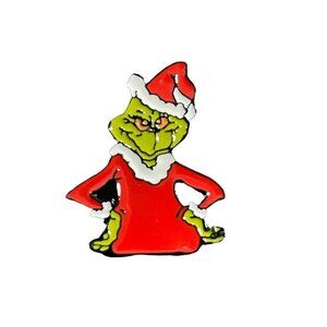 Grinch Santa Claus Brooch Lapel Pin Christmas Brooch Accessories Badge Jewelry